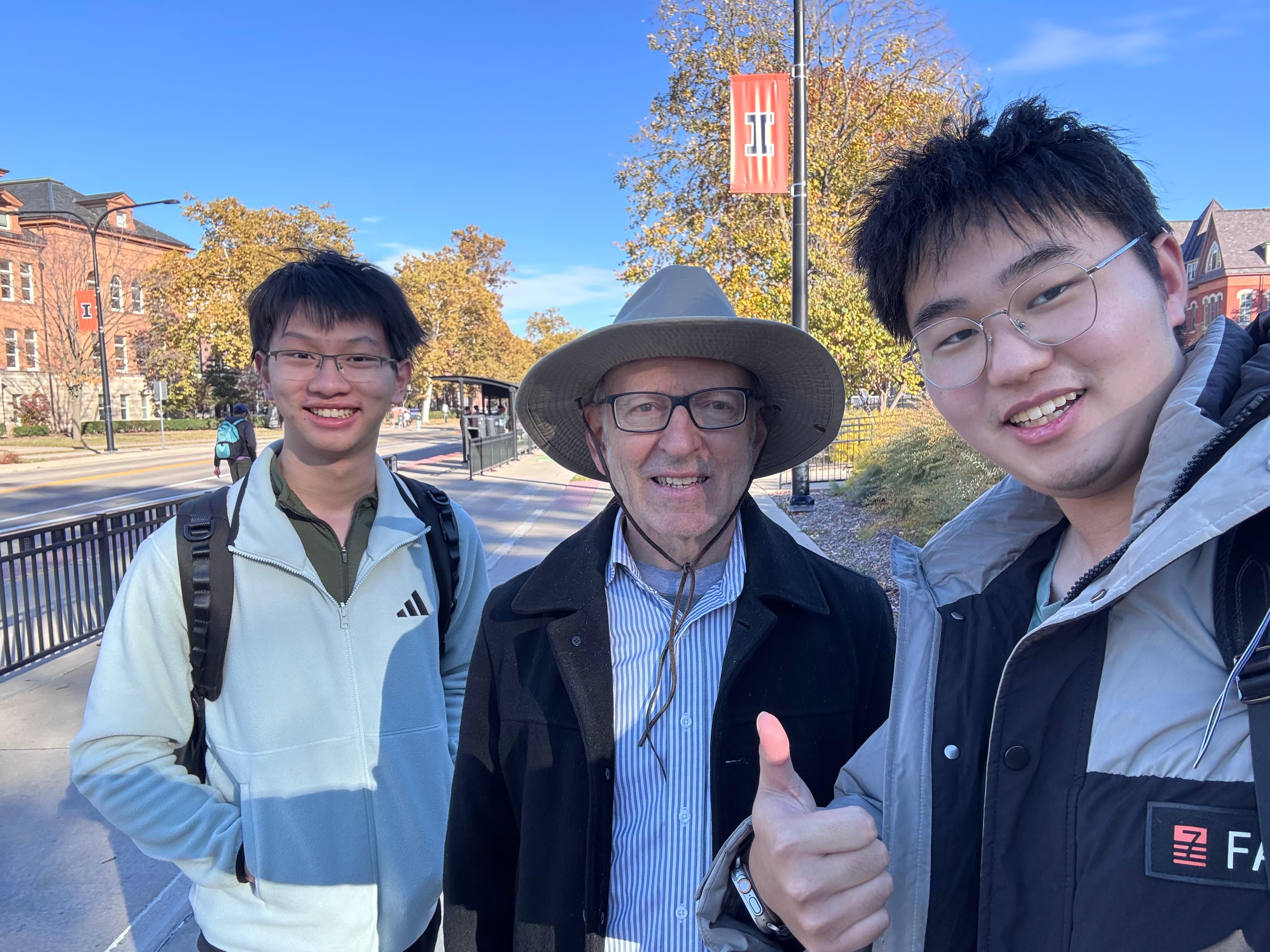 1107 绿街偶遇万仁杰 很好的法国老爷爷